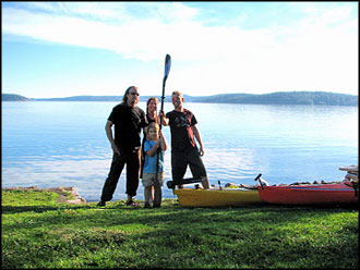 Kayakers At Cabins On The Point